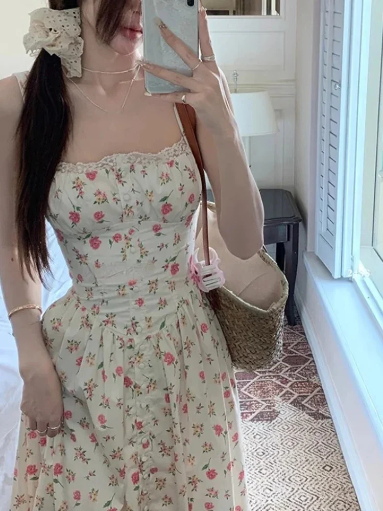 Элегантное женское платье средней длины в стиле ретро с принтом летнее модное