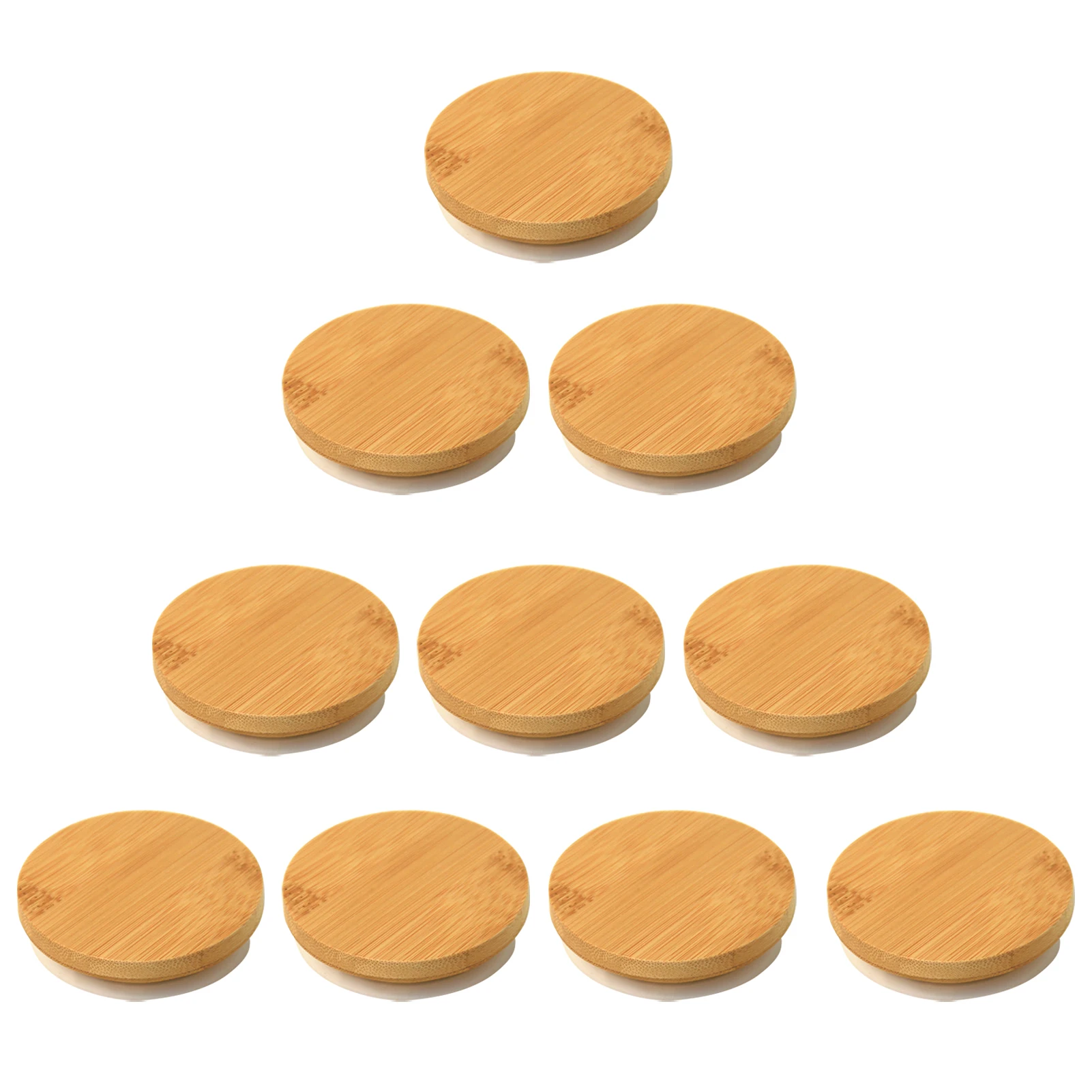 

Mason Jar Lids Mason Jar Lids With Airtight Silicone Sealing Rings 10 Pack Wooden Sealing Lids With Silicone Sealing Rings