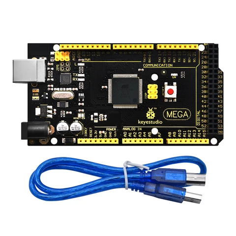 Плата Keyestudio Mega Development 2560 R3, USB-кабель, руководство пользователя для Arduino Mega, 1 шт.