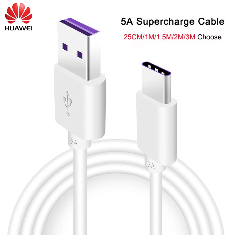 

Original For Huawei Super Charging 5A Cable for Huawei P20/10/9/pro Supercharge Honor View 20 V20 V10 V9 Magic 2 Note10 8 Cable