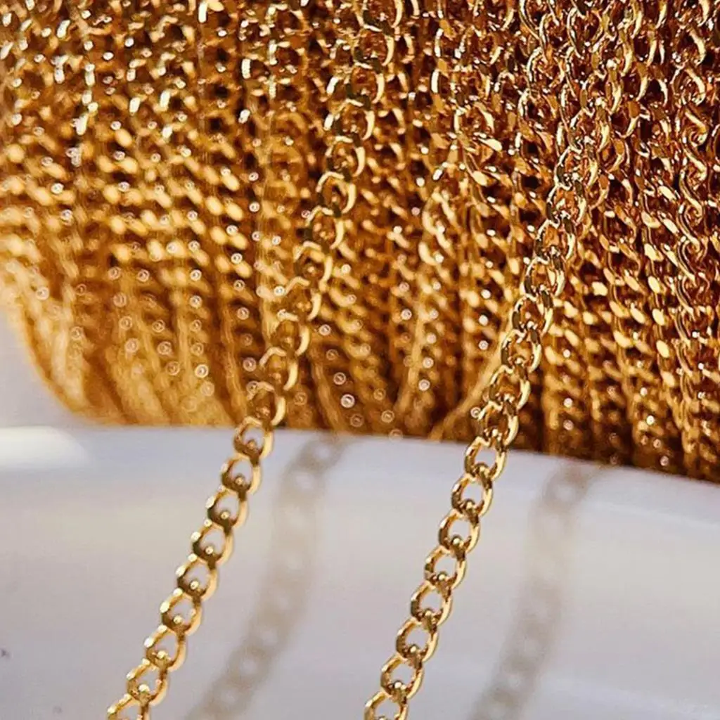 Цепочка из нержавеющей стали для изготовления ювелирных изделий не выцветает 2