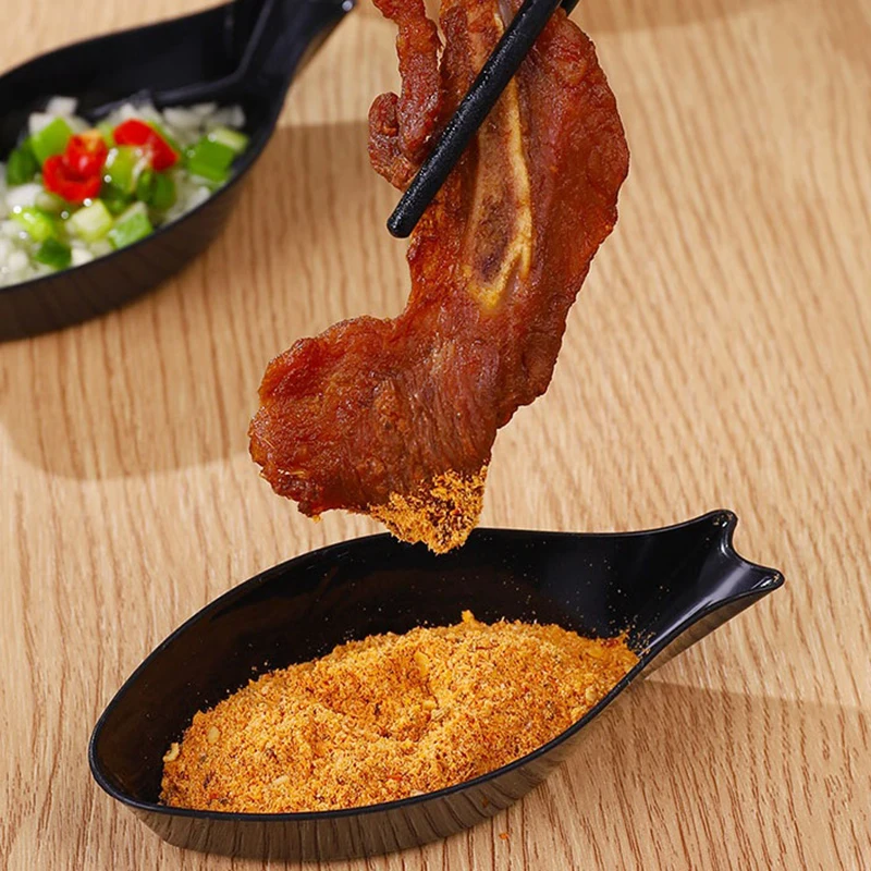 5pcs/4pcs Seasoning Dish Sauce Plates Vinegar Salt Flavor Creative Fish Shape Multipurpose Kitchen Supplies Small Breakfast - купить по