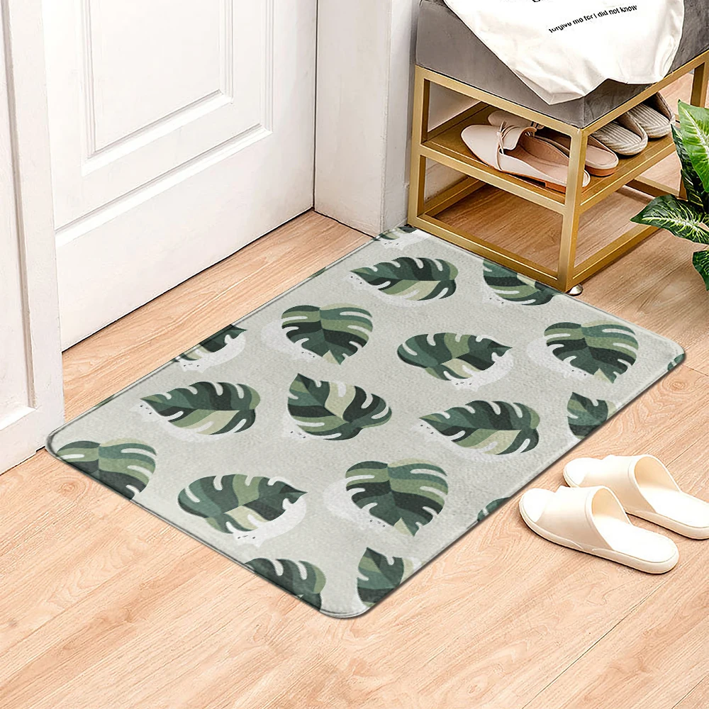 

1 шт. тропические растения черепаха лист цветок современный кухонный ковер домашний декор для ванной гостиной напольный коврик нескользящи...