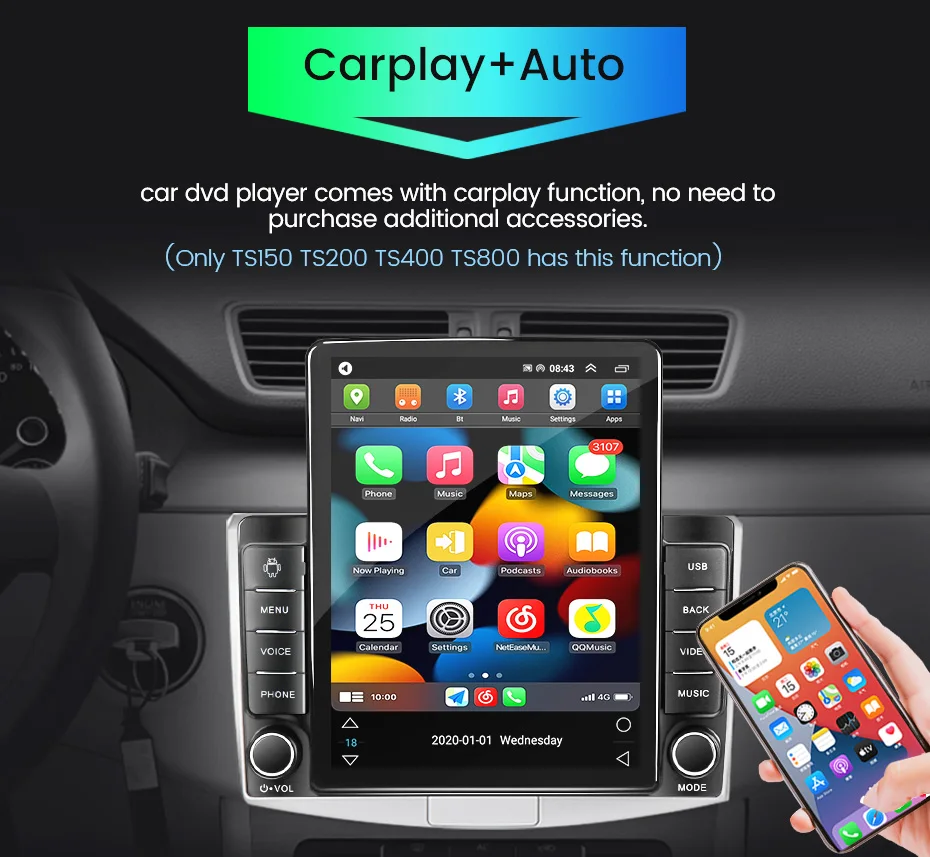 Мультимедийный проигрыватель для Toyota Camry 40 128-2006 IPS экран 8 ГБ + 2011 Android 11 |