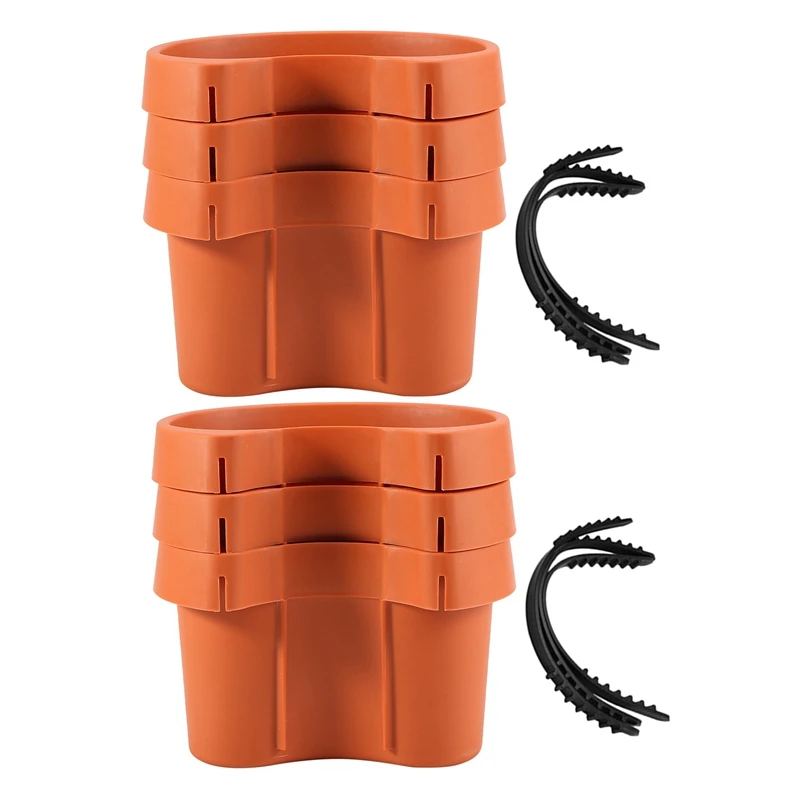 

6 Pc/Lot Unique Gutter Downspout Garden Flower Pot Drain Pipe Flower Pots Tubs Drain Pipe Garden Planters