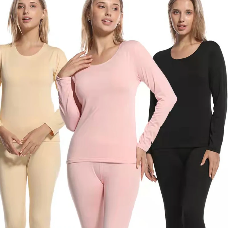 Winter Thermal Underwear Women High Elasticity Seamless Keep Warm Underwear Suit Intimates Sexy Ladies Women Shaped Sets Clothes
