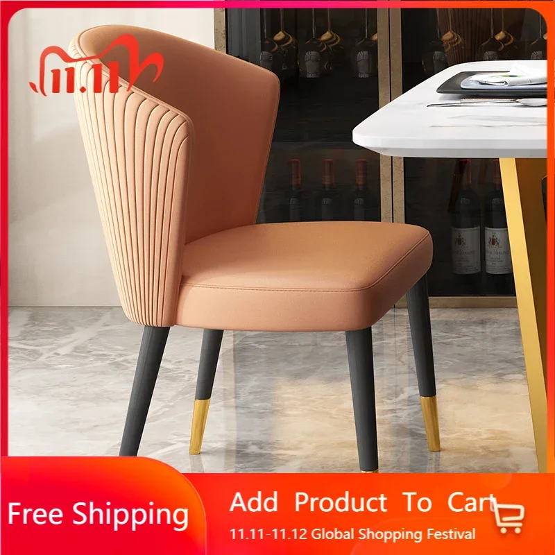 

Accent Dining Room Chairs Designer Individual Modern Luxury Leather Dining Table Chair Kitchen Silla Plegable Furniture CC50CY