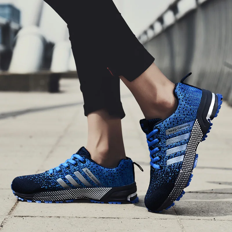 Running Breathable Shoes Men Outdoor Sports Shoes Lightweight Lace-up Sneakers Man Comfortable Athletic Men Training Footwear