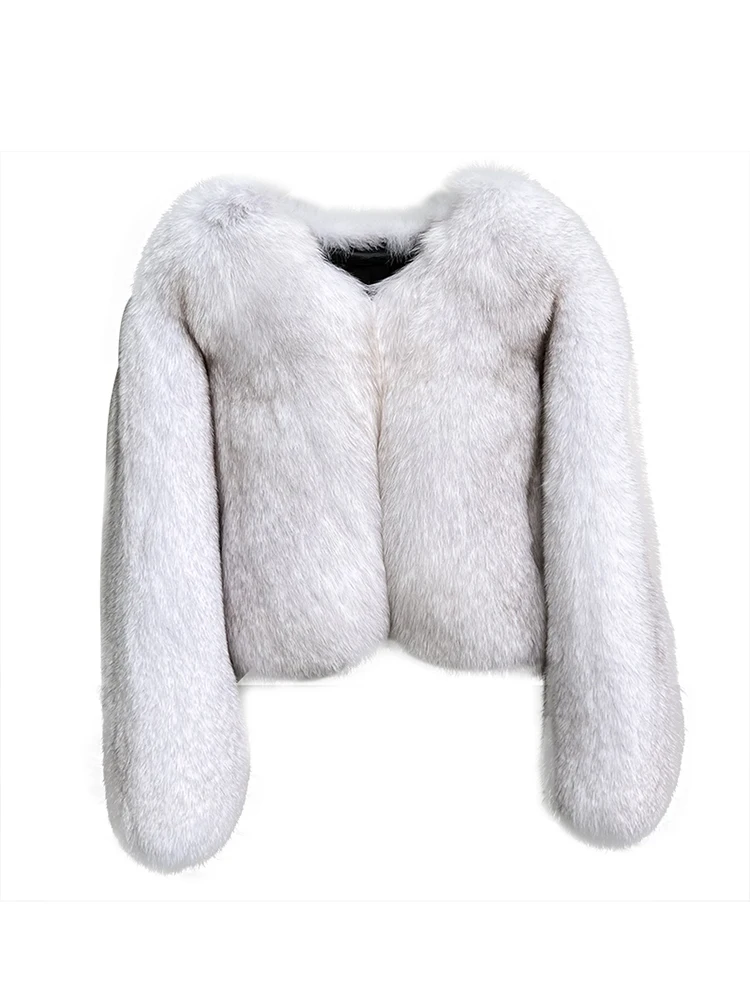 Fangtai 2023 Fashion Natural Real Fox Fur Coat Women Outwear FemaleVest Coats Winter Warm Luxury Clothing Free Shipping Jackets
