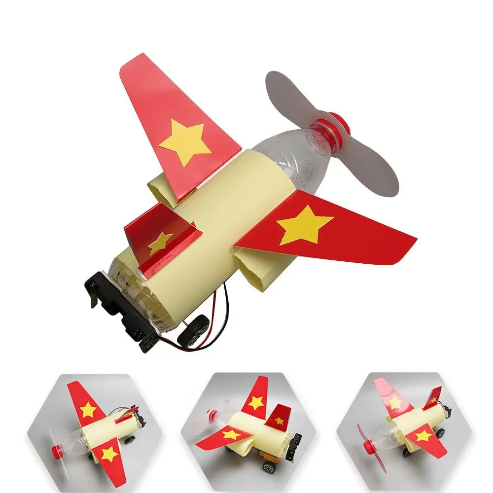 

DIY Wooden Electric Aircraft Model Science Experiment Toys For Children Physics Learning STEM Educational Kits