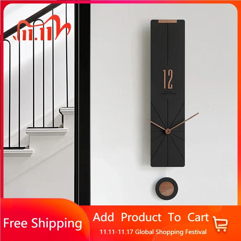 

Nordic Large Pendulum Wall Clock Modern Design Luxury Silent Clcoks Modern Orologio Da Parete Living Room Decoration GPF50YH