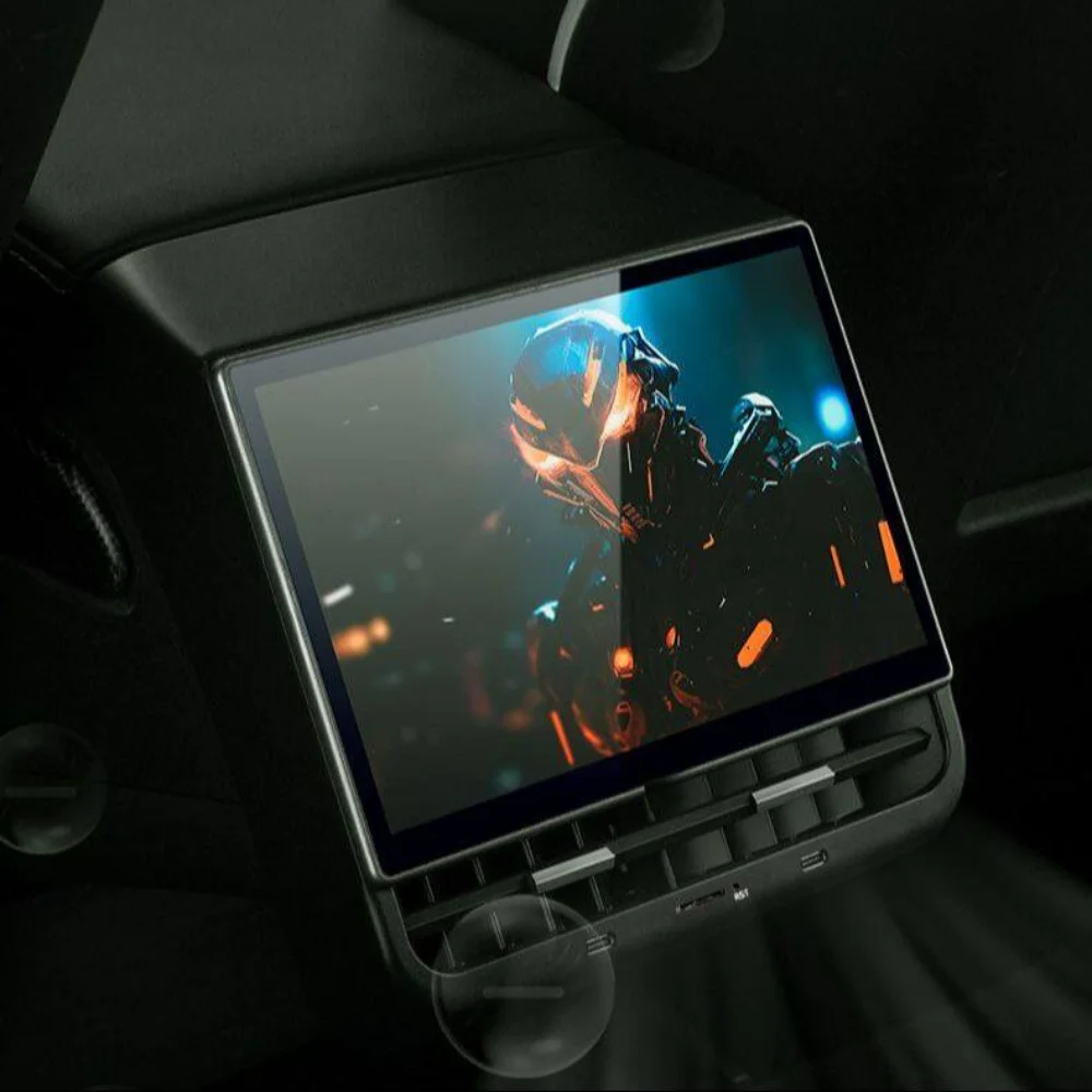 

Новый стиль, 8,66-дюймовый задний дисплей Android 13, WIFI, развлекательный экран 4G + 64G, беспроводной Carplay Andriod Auto для Tesla Model Y 3