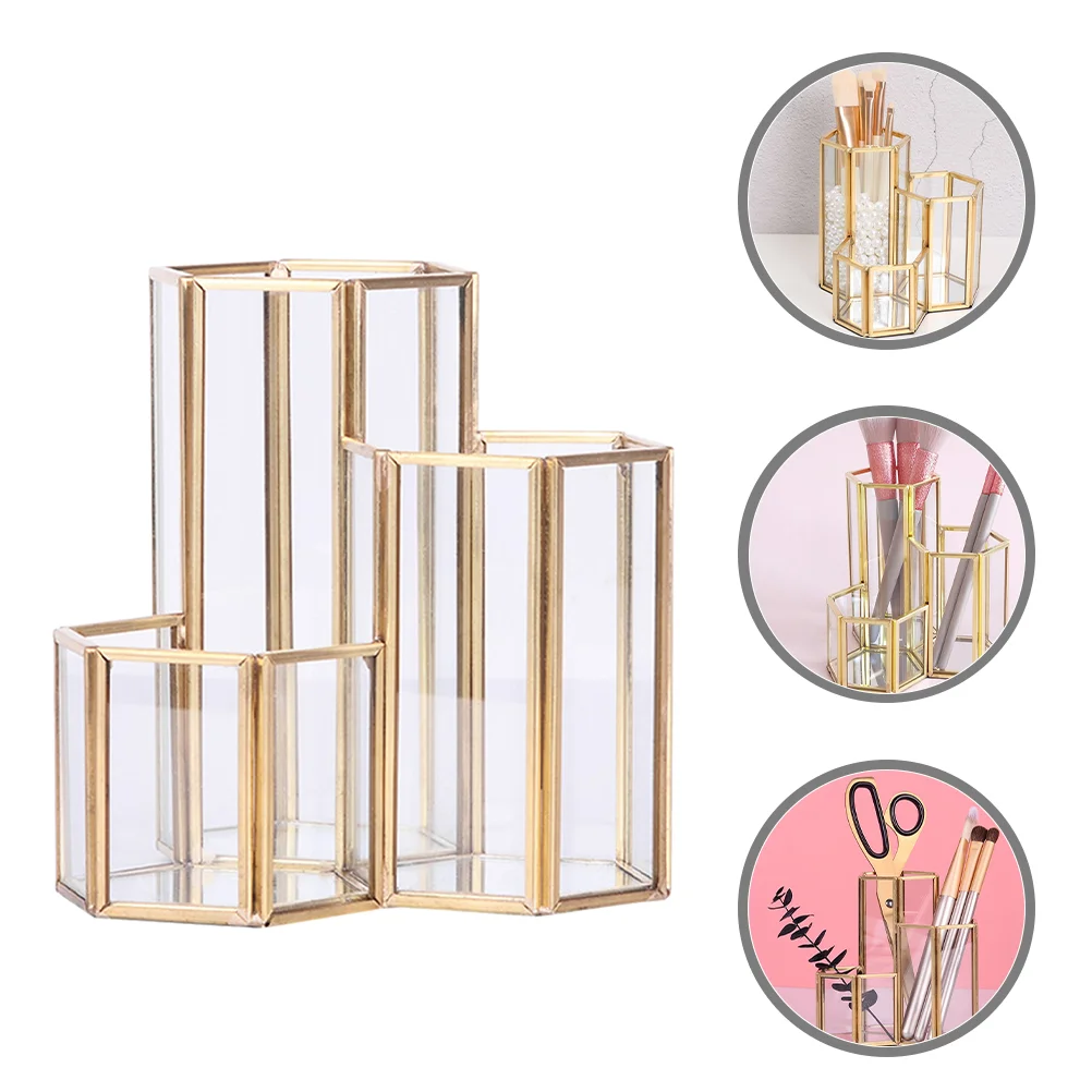 

Makeup Brush Holder Organizer Storage Container Portable Tabletop Bucket Desktop Pen Holders For Vanity
