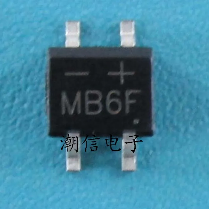 

Новый оригинальный выпрямитель 100 шт./лот MB6F Super Pu 0.8A 600V