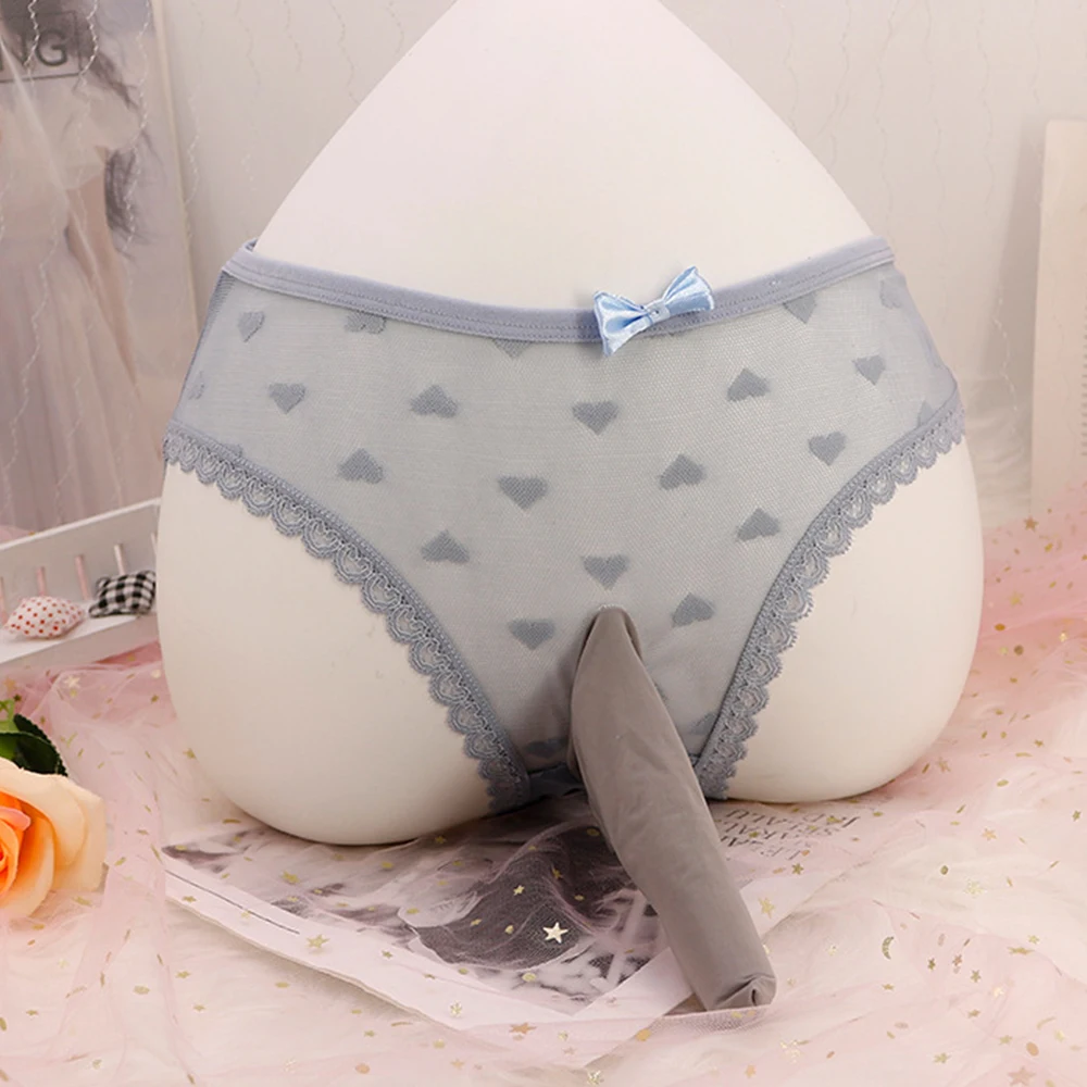 

Mens Women Underwear Sissy Pouch Panties Cute Transparent Briefs Sexy Mesh Knickers Gay Underpants JJ Peni Sheath Lingerie