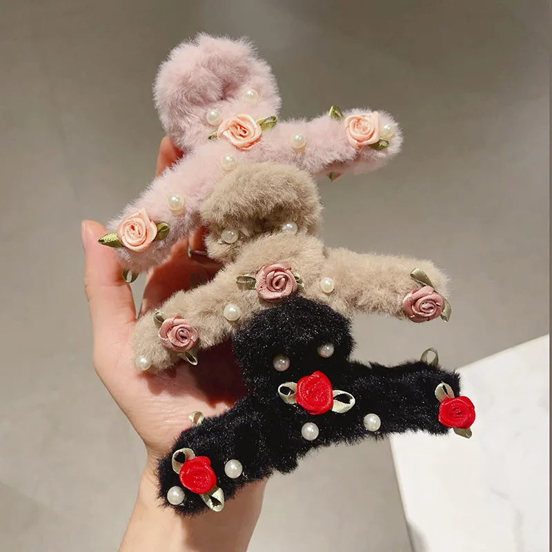 1 шт. заколка для волос с розовым жемчугом