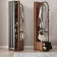 nordic rotating wardrobe with dressing mirror modern simple home full length mirror floor mirror coat rack