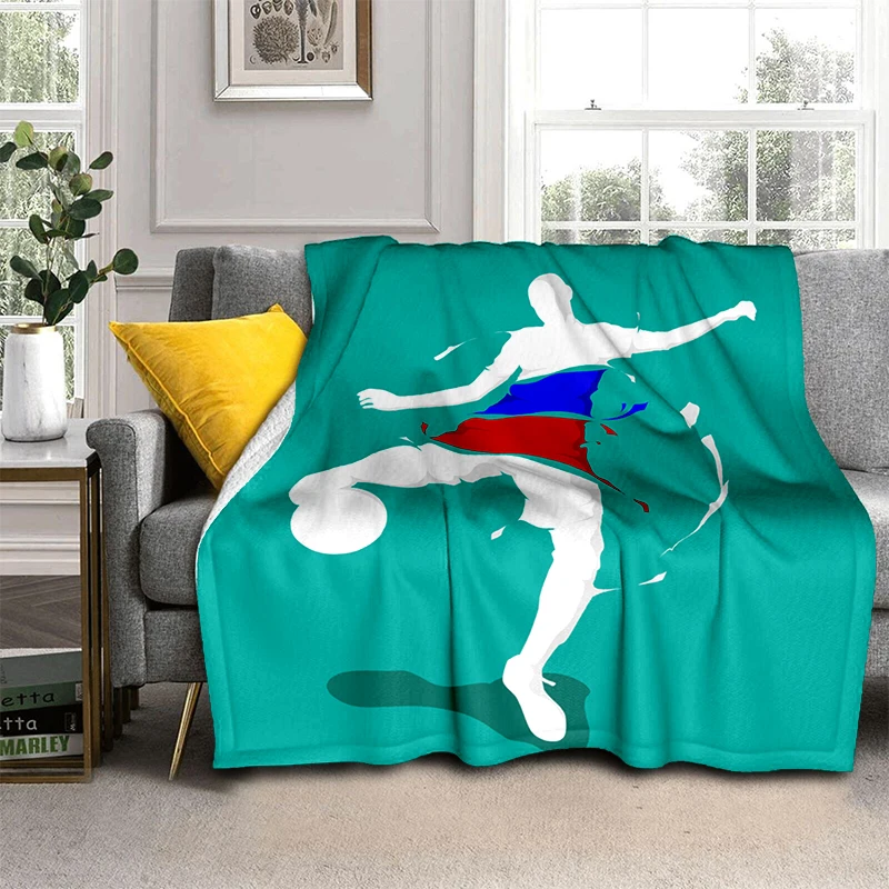 Football Graphic Sports Blanket Sofa Travel household blankets for beds Household and office warm blanket picnic custom blanket
