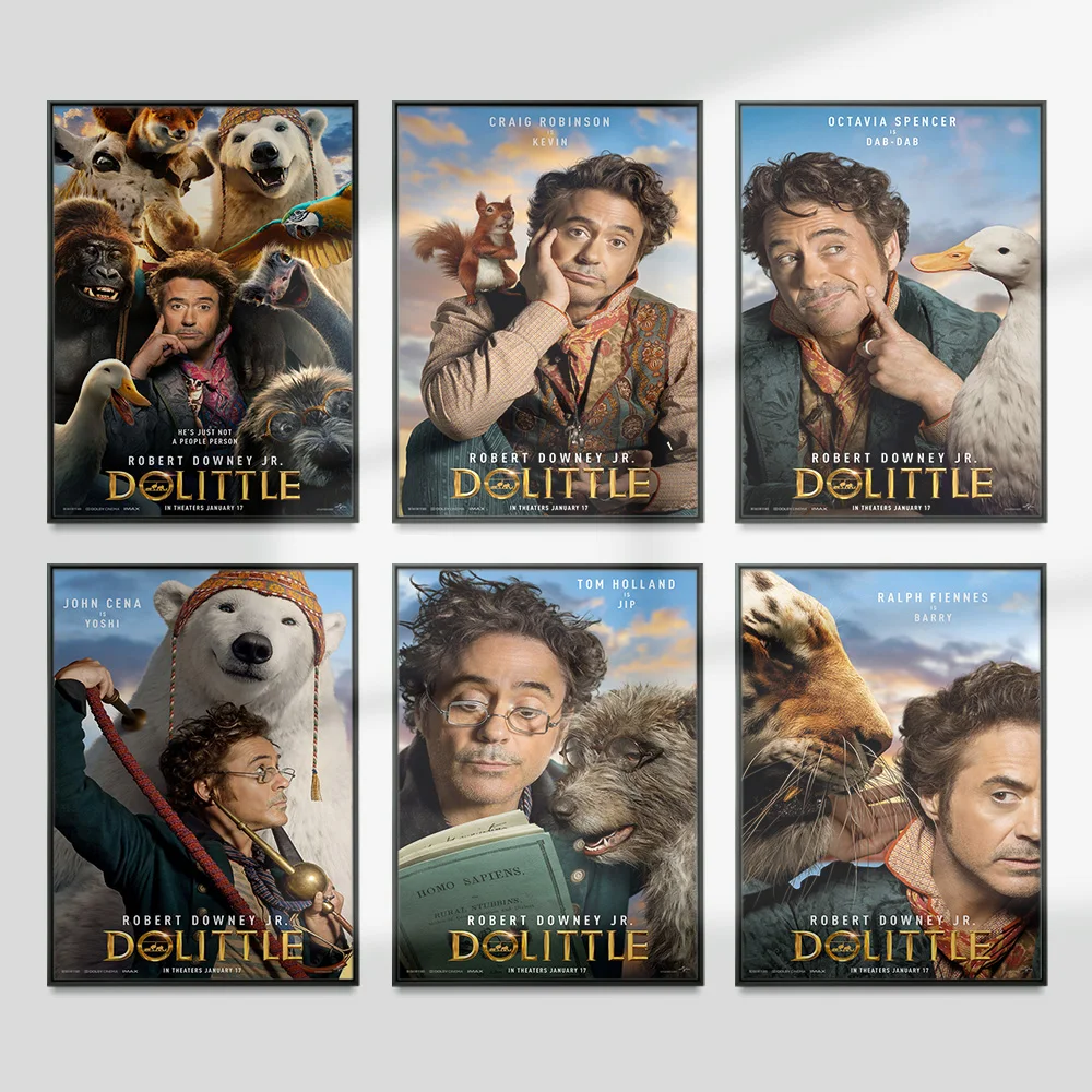 

Dolittle American Fantasy Adventure Film Poster Modern Movie Print Art Canvas Painting Video Room Cinema Decor Wall Stickers