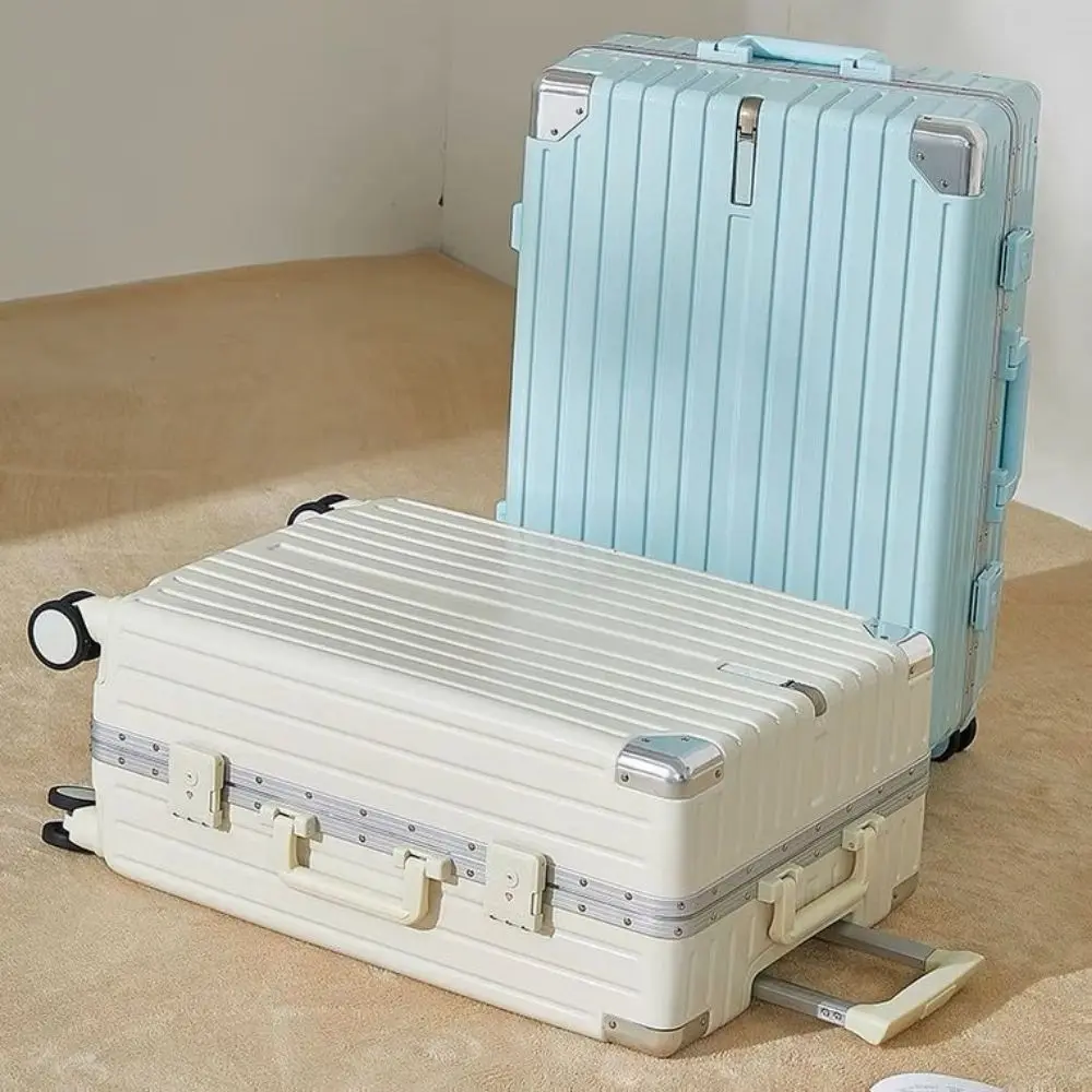 Luggage Fixed belt Luggage Women Men Suitcase On Wheels Spinner Trolley Case Bag 18