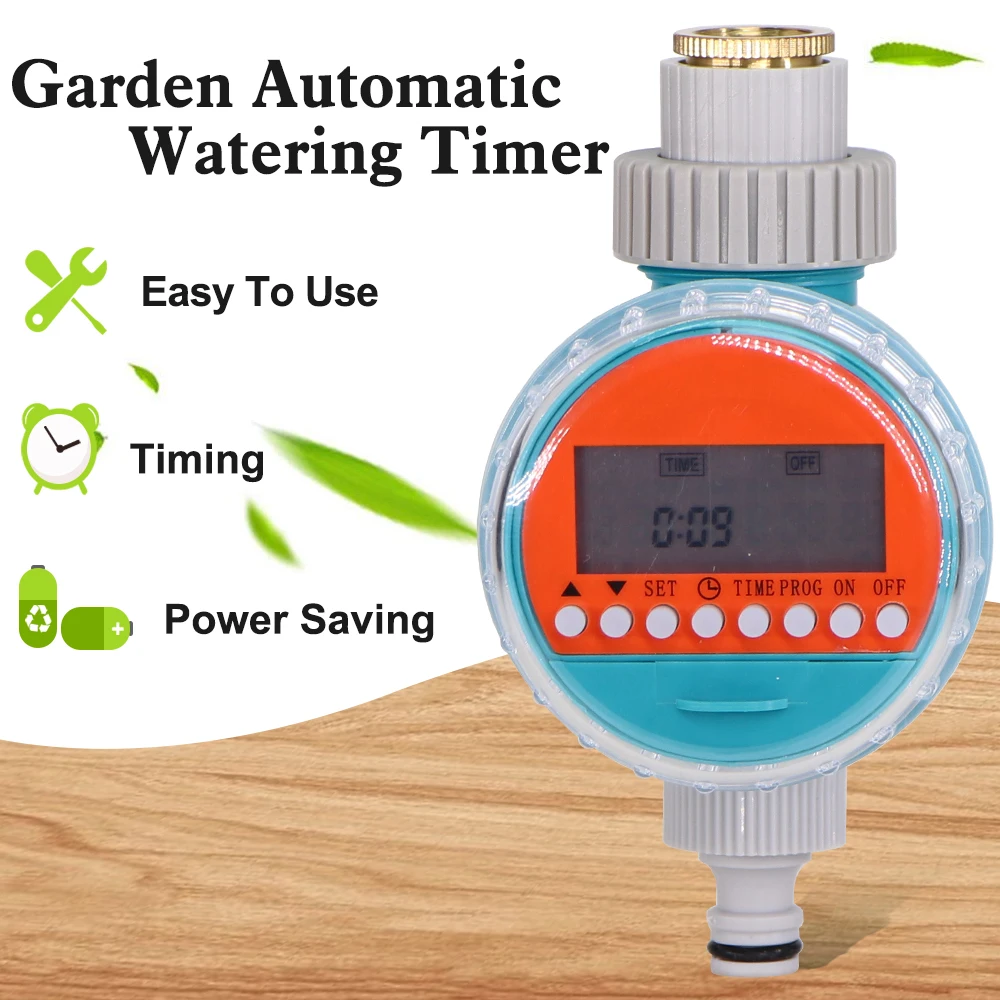 

Garden Automatic Water Timer Programmable Irrigation Controller Waterproof Power Saving LCD Digital Valve Reusable Sprinklers
