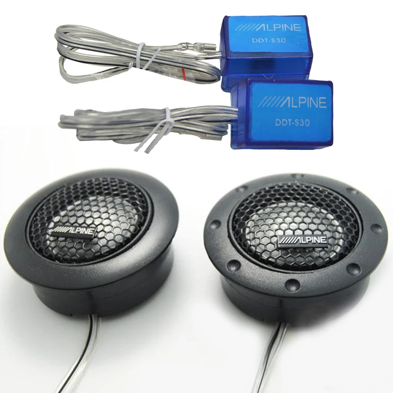 

2pcs ALPINE DDT-S30 Car Stereo Speakers Music Soft Dome Balanced Car Tweeters Car Audio Silk Film Speaker Boxes
