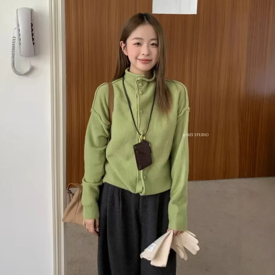 M.ZI STUDIO повседневная вязаная куртка-кардиган в корейском стиле с