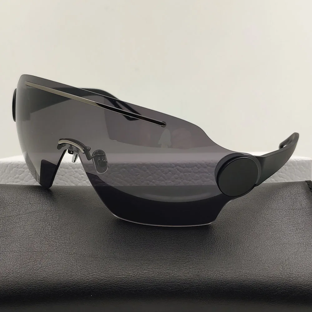 

2023 New Goggle Rimless Sunglasses For Women Rotatable Temple Brand Designer Summer Male Retro Fashion For Sun Glasses UV400