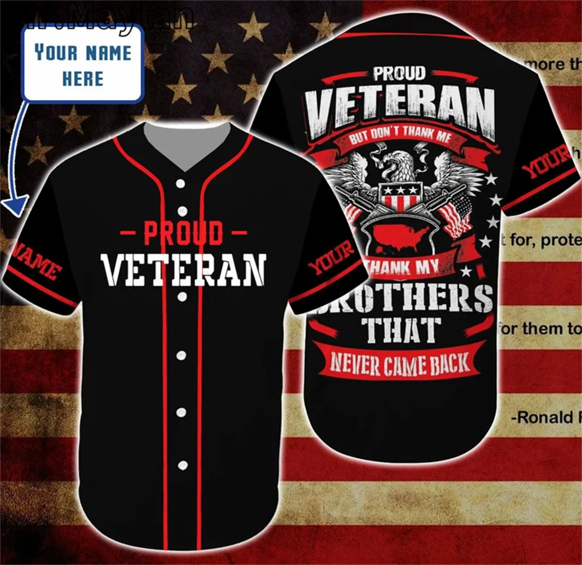 

Custom Name US Marine Corps Baseball Jersey Shirt Proud Veteran Baseball Shirt 3D Men's Shirt Casual Shirts hip hop Tops KJ-0122