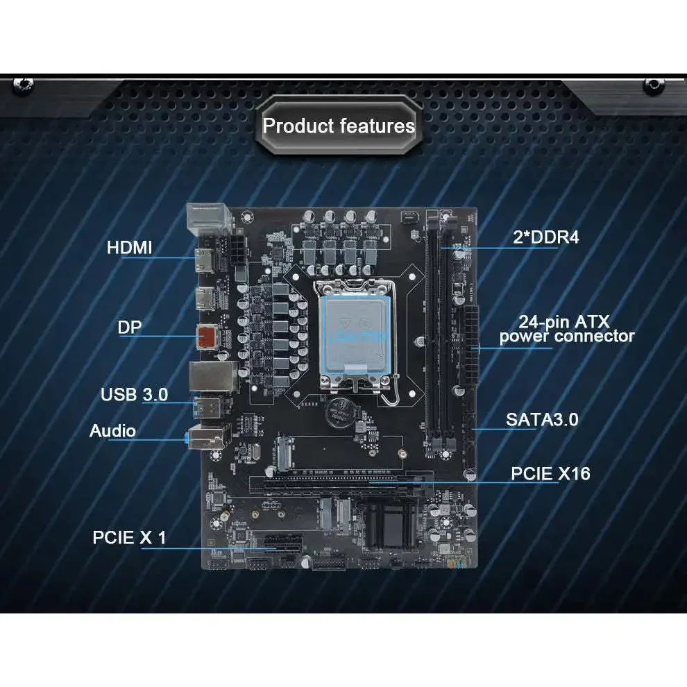 Материнская плата H610 с для Intel i7 12700 LGA1700 мини-набор материнских плат оперативная