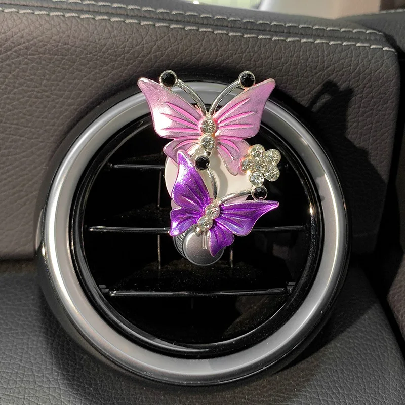 

Air Freshener Butterfly Car-styling Car Perfume Natural Smell Air Conditioner Butterfly Diamond Aromatherapy Clip