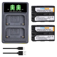 powertrust np fm500h camera batteryled usb dual charger with type c port for sony a57 a58 a65 a77 a99 a550 a560 a580 a350 a500