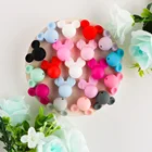 10 шт., силиконовые бусины в форме головы мыши для изготовления ювелирных изделий