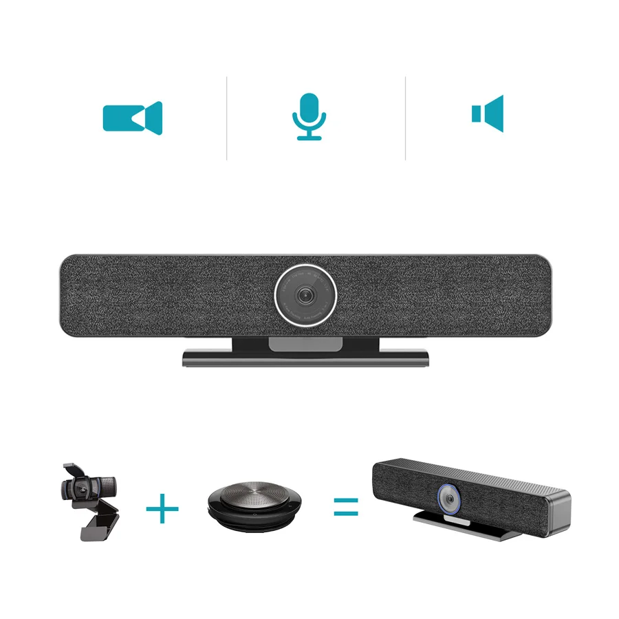 

Zoom call video conference webcam 4k soundbar 8mp auto focus audio visual auto tracking camera video conferenza