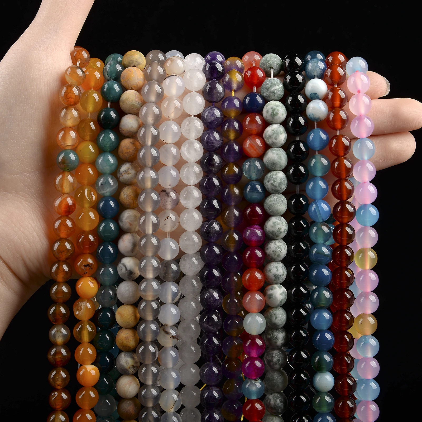 Бусины из натурального камня разноцветный турмалин искусственное стекло бусины