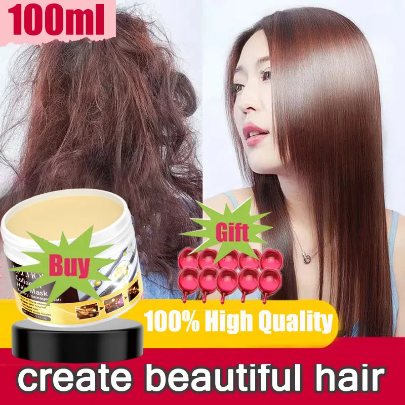 Коллагеновая кератиновая маска для волос с двойным контролем жирности