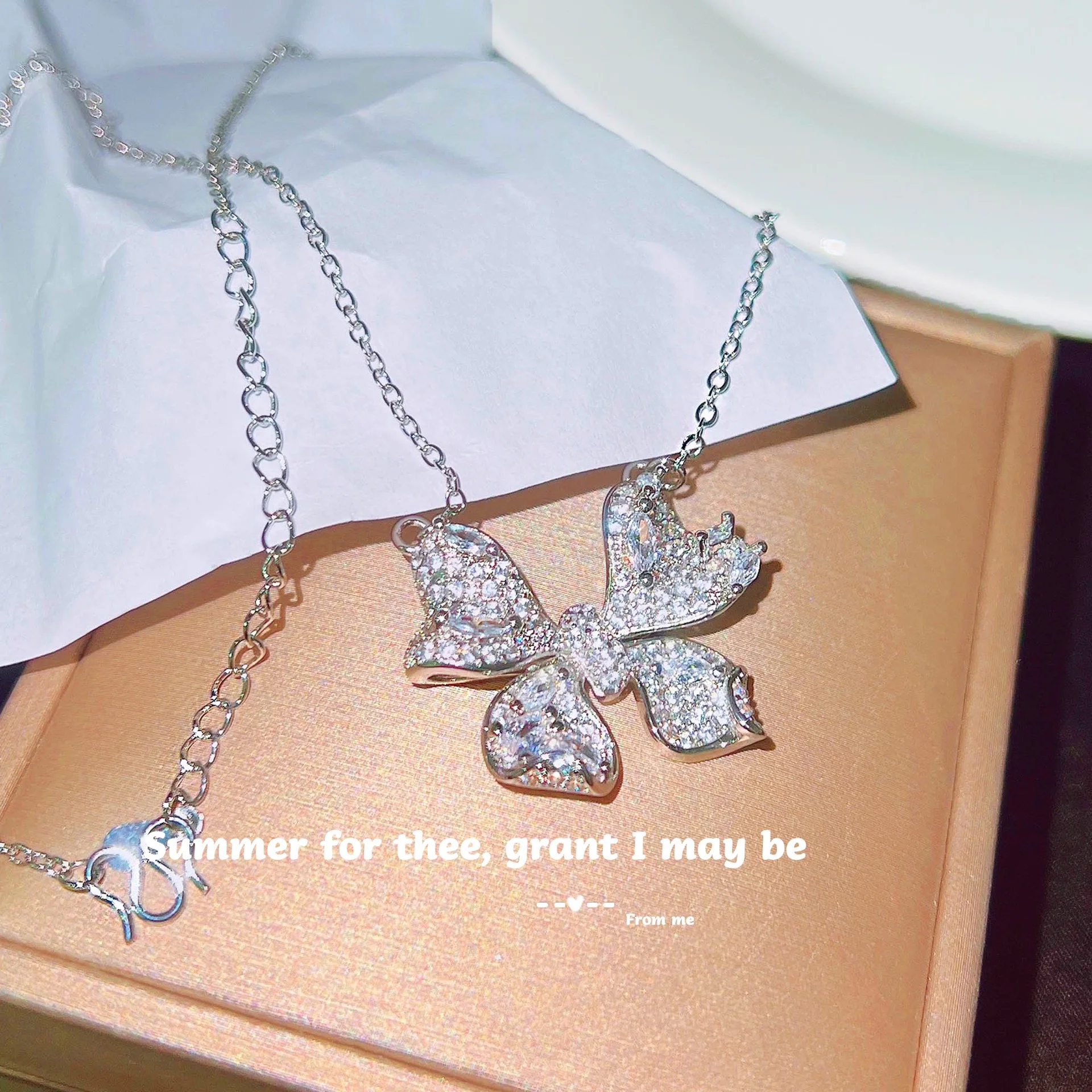 

Изысканное женское ожерелье с подвеской Bowkont, роскошная Серебряная цепочка до ключиц, эффектные ювелирные изделия, чокер, Подарок на годовщ...