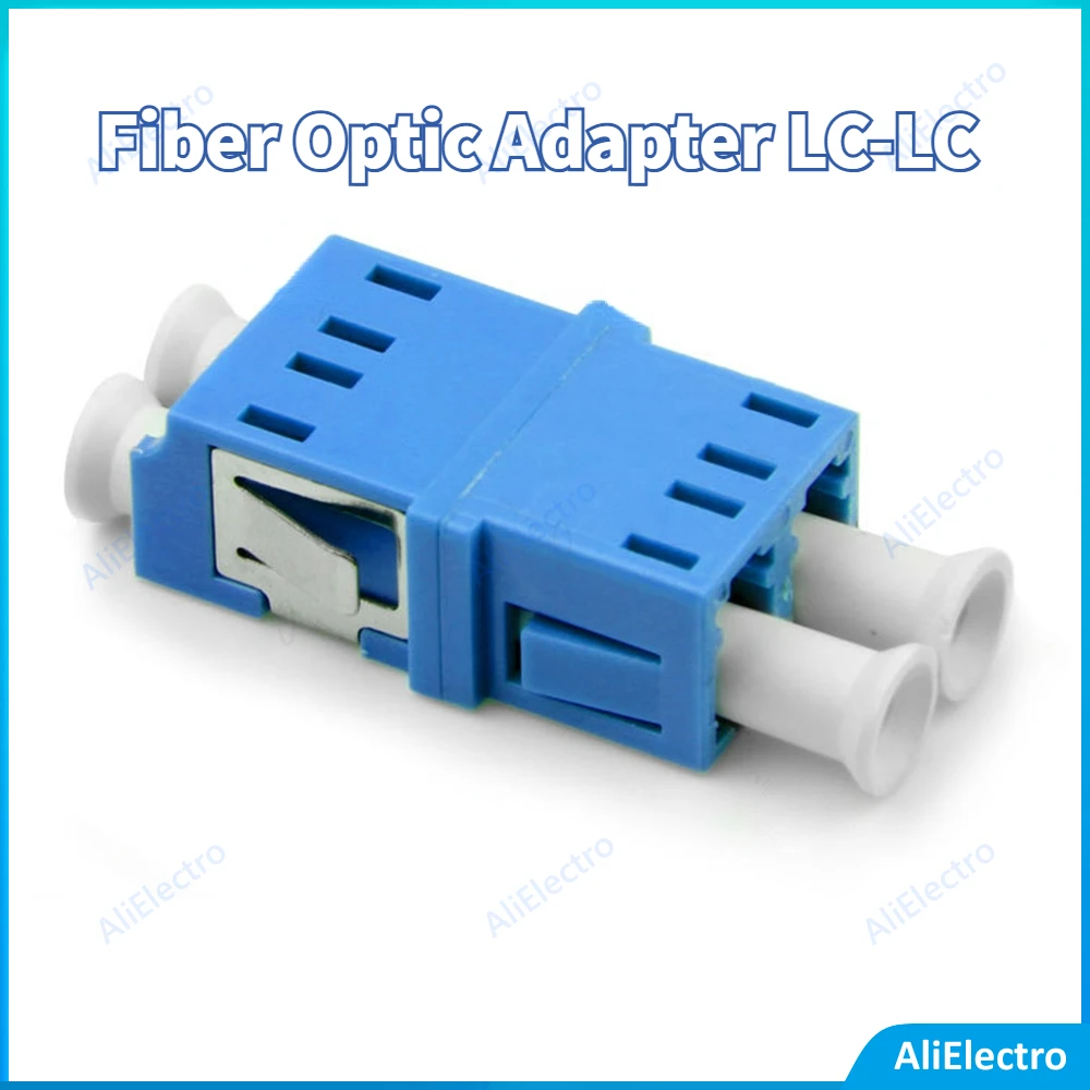 

50pcs/lot Fiber Optic Adapter LC-LC Fiber Optic adaptor FTTH DX SM Duplex LC UPC Flange Connector Free Shipping