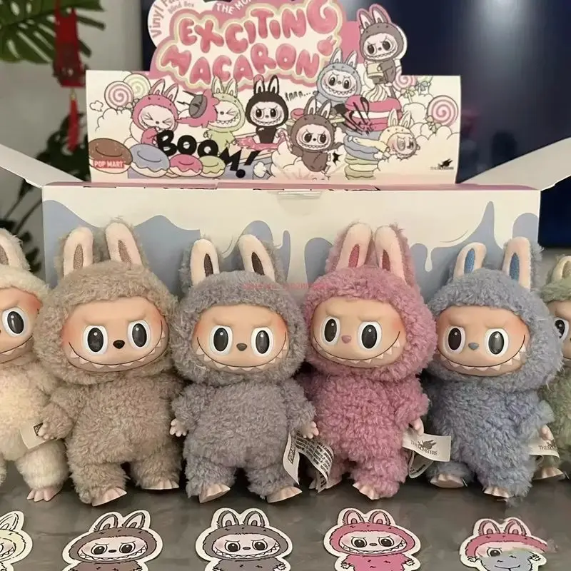 Слепая коробка Labubu The Monsters Cardiac Macarone Mysterious Series Коробка-сюрприз Guess Плюшевая сумка