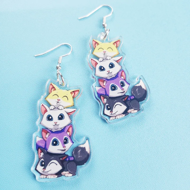 

Novel Cute Cat Acrylic Earrings Creative Stay Weird Jewelry Personalized Charm Suitable for Women's Birthday Gifts