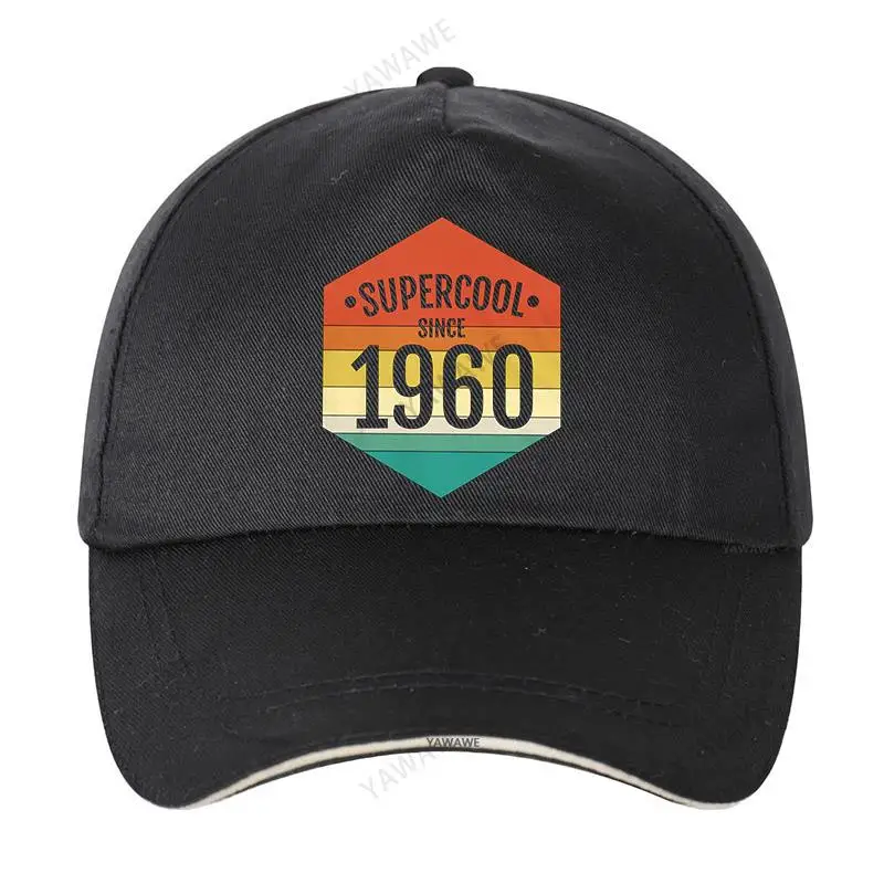 

Supercool Since Born In 1960 Solid Sunhat Homme Pre-shrunk Cotton 62 Years Old Birthday Baseball Cap