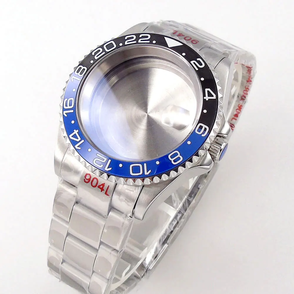 

Bliger 40mm Blue AR Coating Sapphire Glass Stainless Steel Auto Watch Case Fit NH34A NH35A NH36A ETA 2824 2836 PT5000 Movement