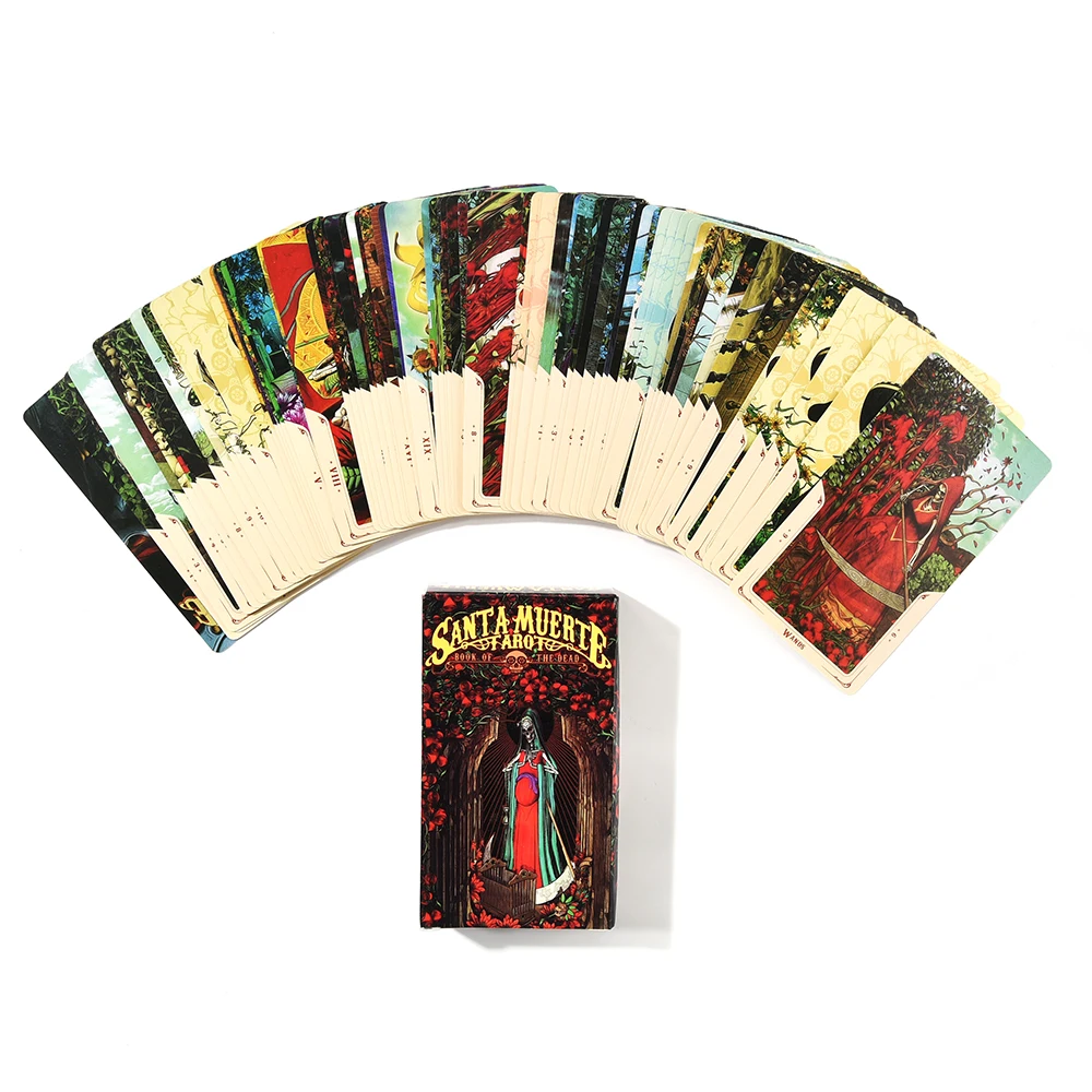 

Santa Muerte Tarot Deck Oracle Cards Games 78PCS Fate Divination Board Game Tarot And A Variety Of Tarot Options PDF Guide