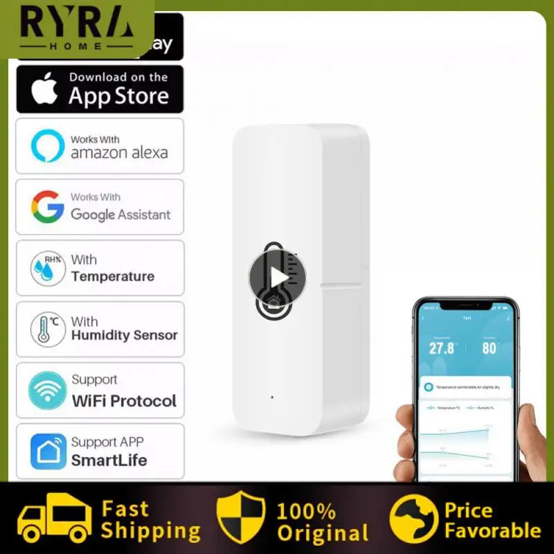 

App Remote Control Tuya Humidity Sensor Wireless Temperature Humidity Sensor Mini Humidity Sensor Indoor With Buzzer Alarm