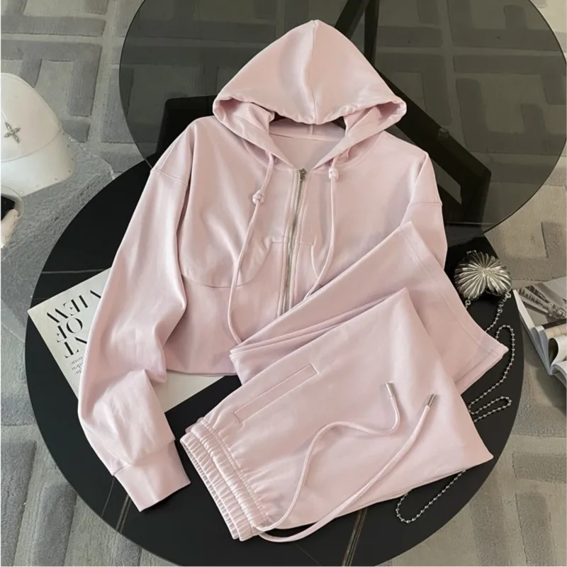 Комплект из 2 предметов: Вязаная толстовка с капюшоном и штаны на весну/Осень/зиму