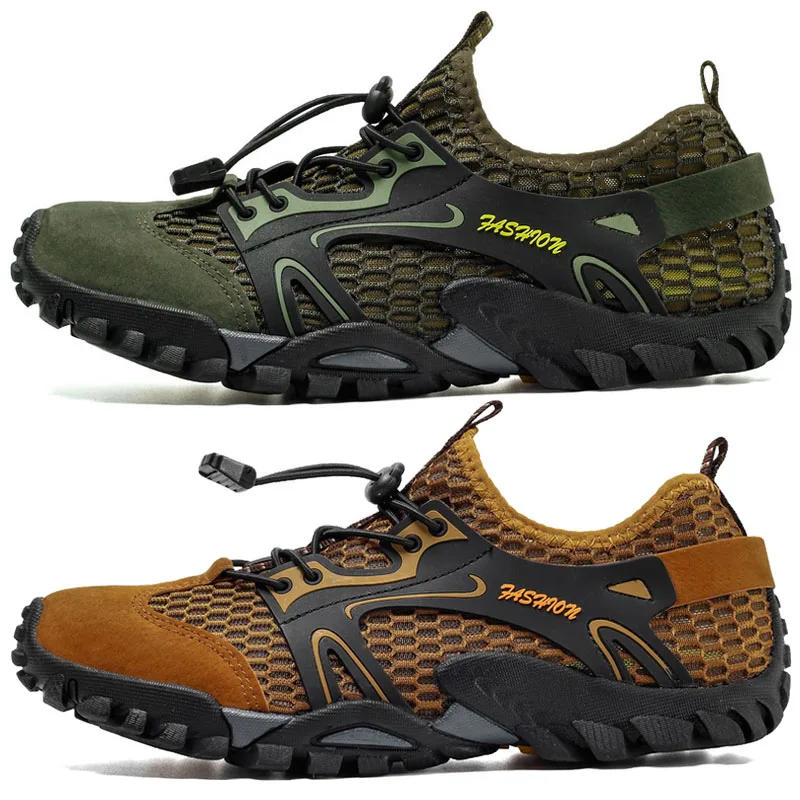 

Кроссовки мужские сетчатые для воды, дышащие Нескользящие, для пляжа, занятий спортом на открытом воздухе, прогулок, рыбалки, обувь для бисероплетения, летние