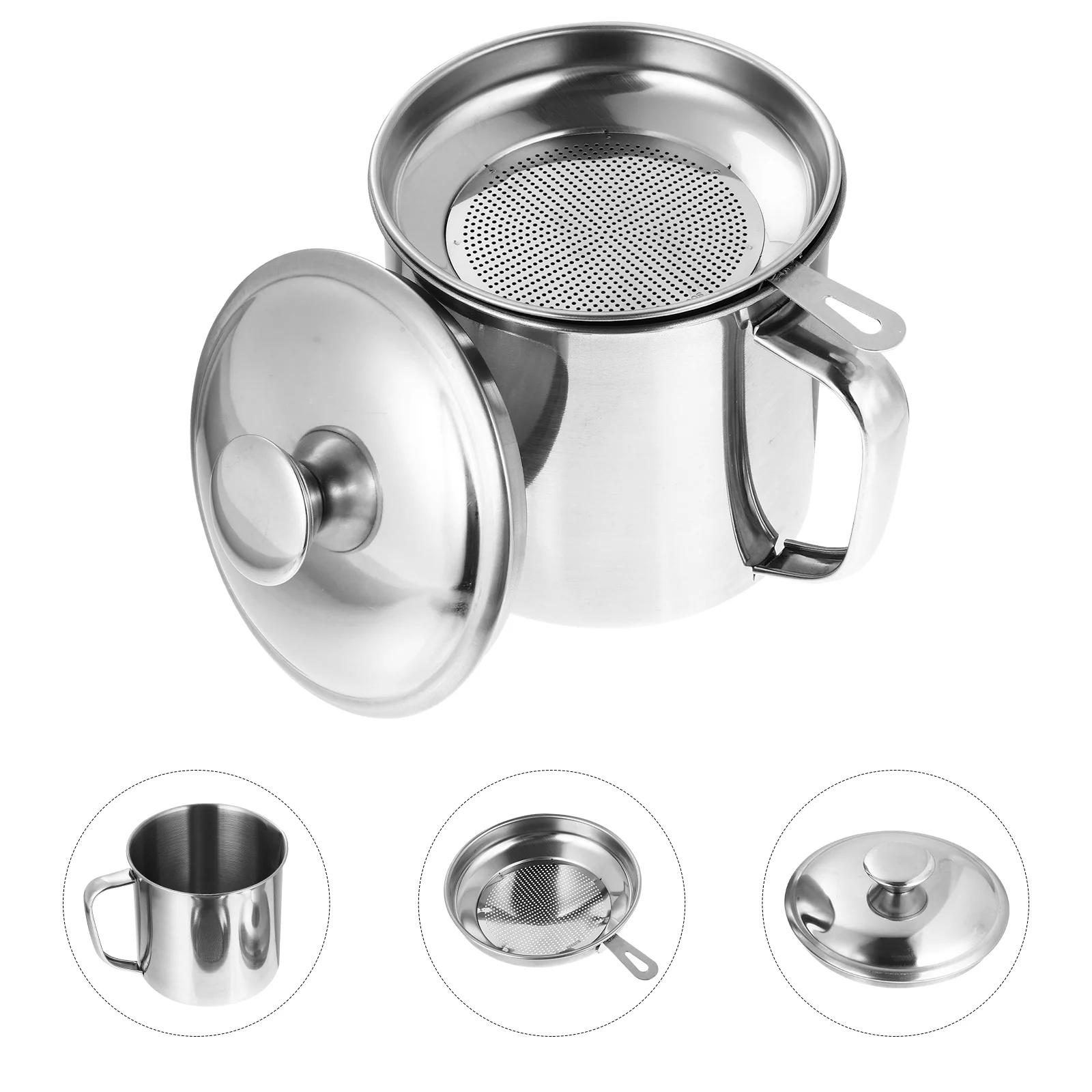 

Stainless Steel Oil Bottle Strainer Pot Large Capacity Oil Pot Soy Sauce Bottle