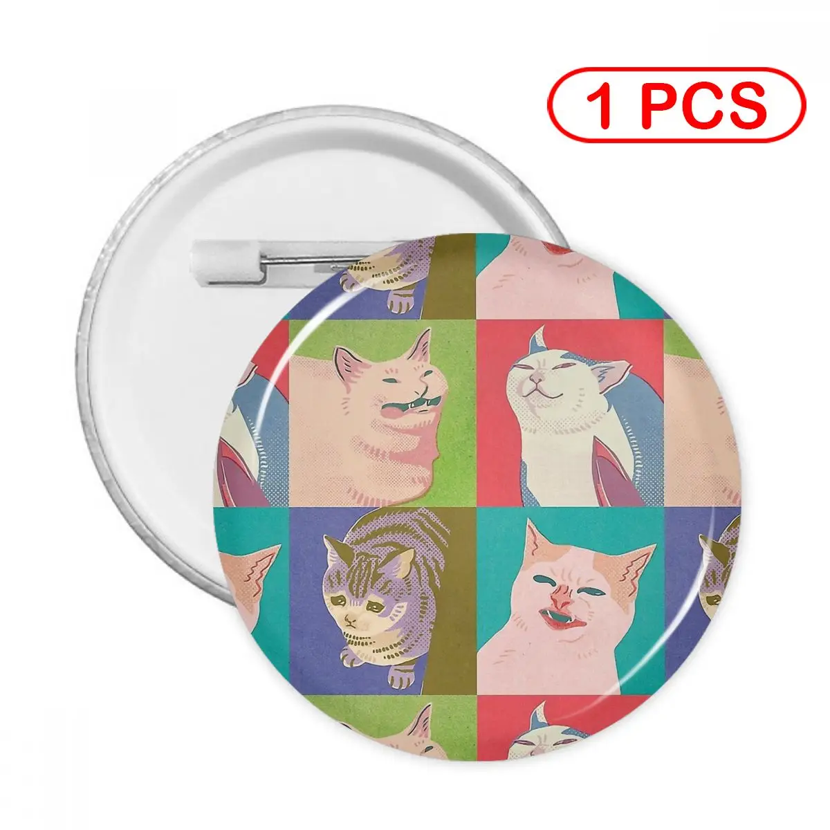 

Four Meme Cats Of The Apocalypse Pins Creative Brooch Jewelry Decor Metal Pin Badge Girl Child Broche Button Clothes Gift