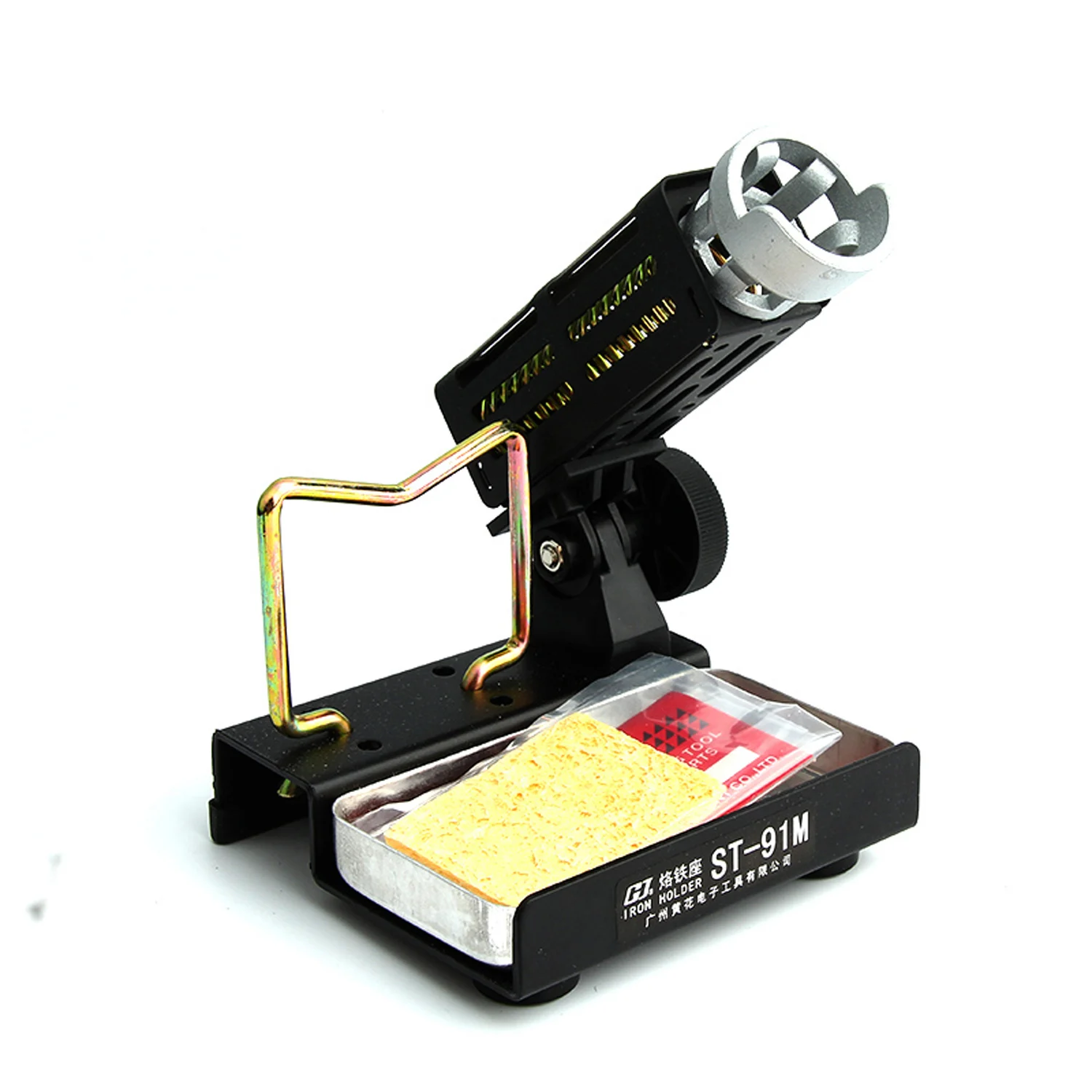 

1pcs ST-91M Soldering Iron Support Stand Station Metal Base Iron stand 1 Cleaning Sponge rosin 0.55KG