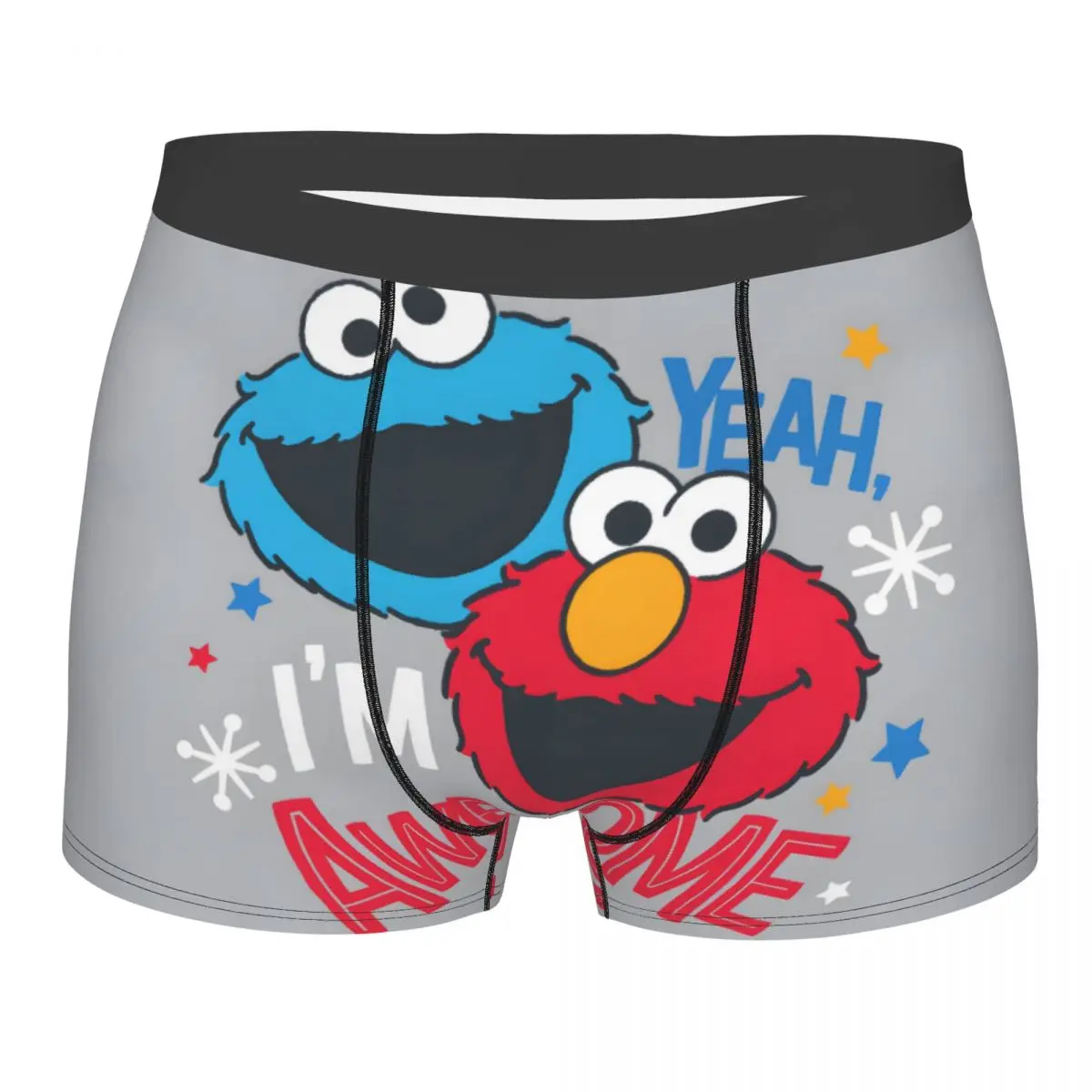

Sesame Street 80s TV Series Men's Panties Cookie Monster Elmo Awesome Men Boxer Underwear Cotton for Male Large Size Lot Soft